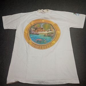 VTG 7 Up SS Uncola T Shirt Adult Medium White National Mills Single Stitch‎ 1993